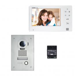 Interphone vidéo - Kit  JOS1F vidéo platine encastrée avec moniteur écran 7 pouces - touche sensitive AIPHONE