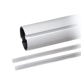 Barrières automatiques - Lisse à section elliptique en aluminium peint blanc L = 4000mm CAME (Avec profilé couvre-joint)