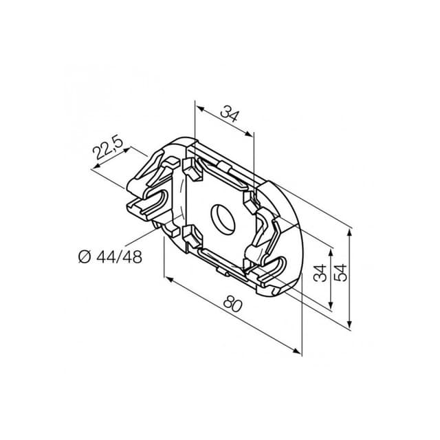 ERA S Adaptation support plastique (associer 523.10014) NICE