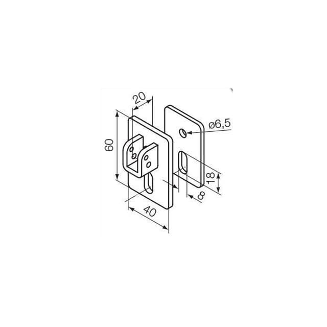 Kit support arrondi pour pivot carré de 10 mm NICE