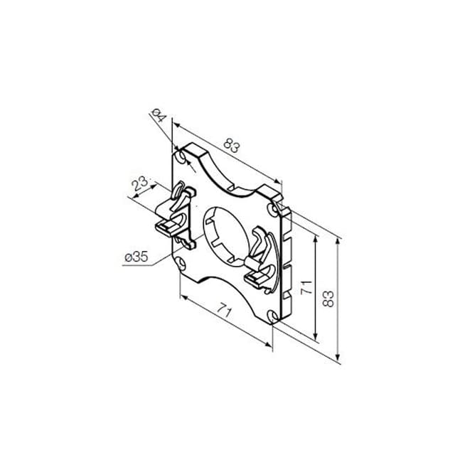 Support plastique (associer 523.10014) NICE