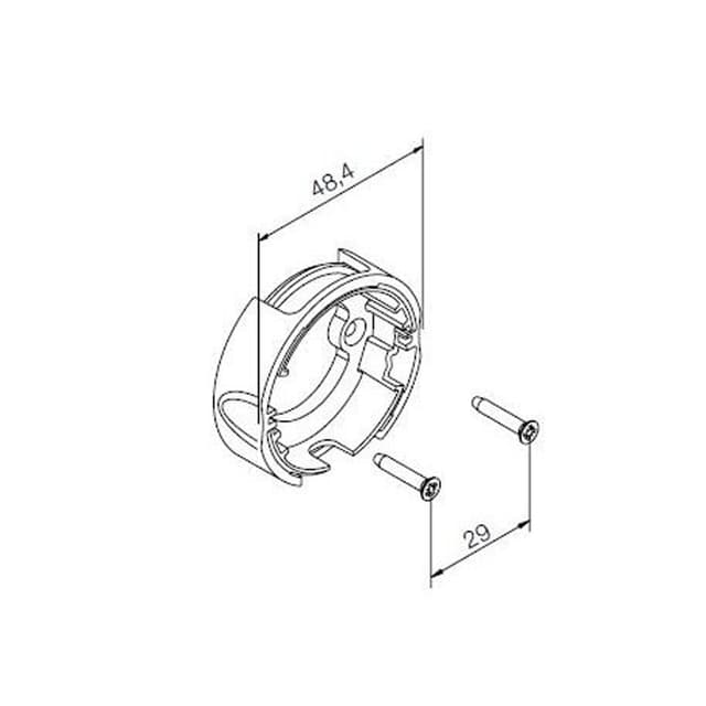 ERA S Support compact noir, 2 vis internes inclus NICE
