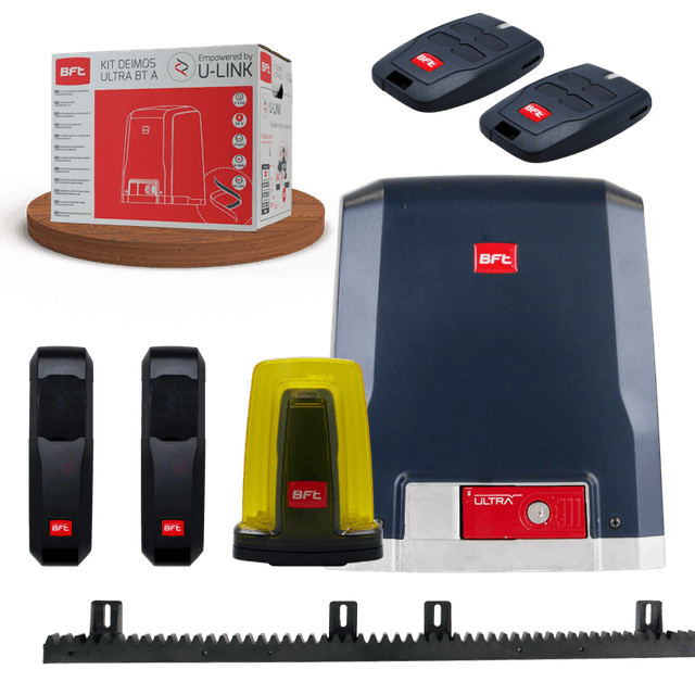 Kit DEIMOS BT ULTRA A400 Motorisation coulissant BFT + crémaillère