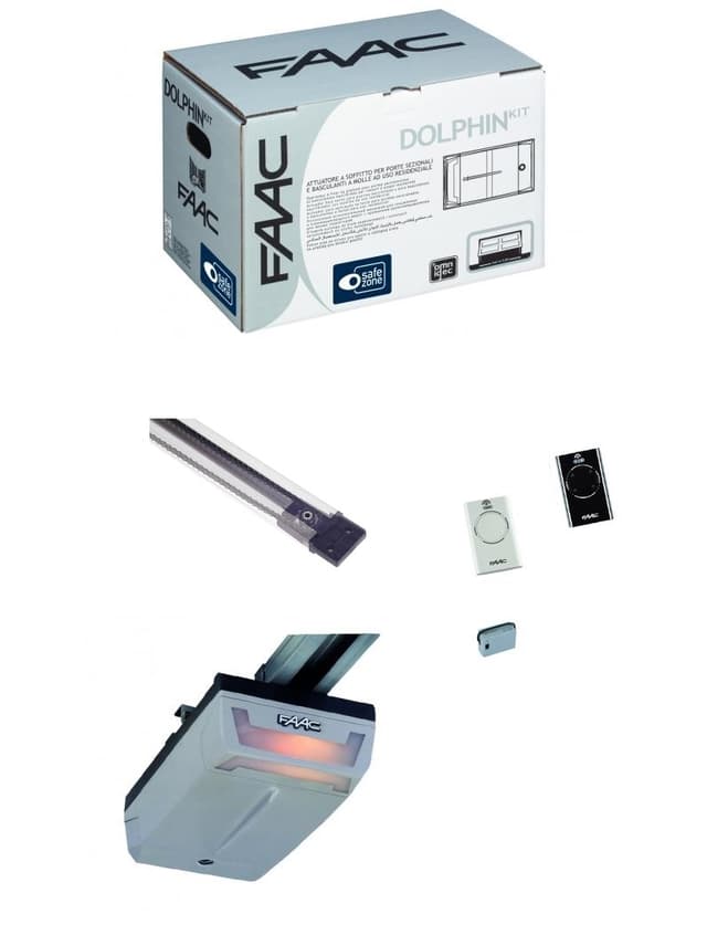KIT DOLPHIN D600 RAIL COURROIE Motorisation porte de garage FAAC 24V