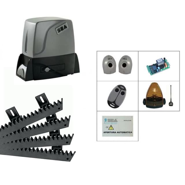 KIT SATURN OIL 600 Motorisation portail coulissant avec fin de course mécanique SEA 24V