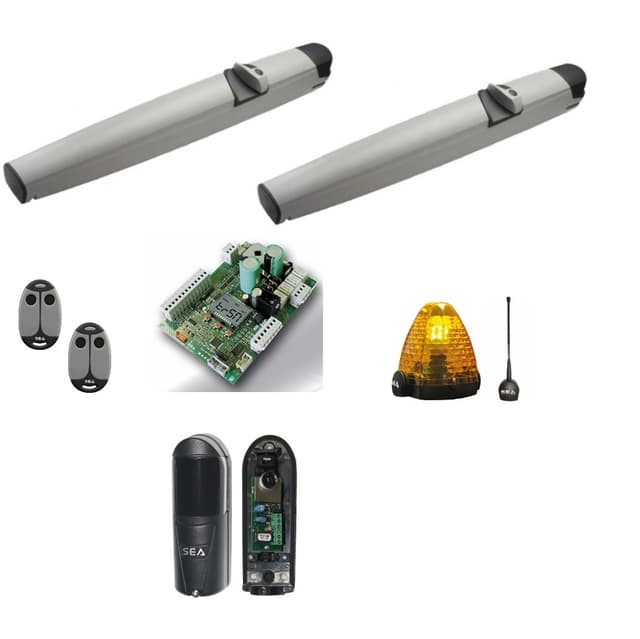 KIT SURF 350 H Motorisation électromécanique avec déverrouillage externe pour portail 2 battants SEA 24V