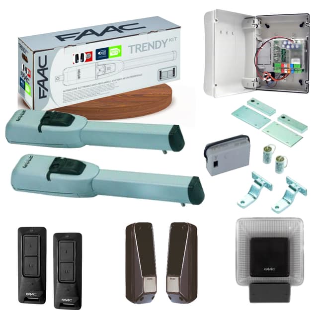 KIT TRENDY INTEGRAL Motorisation portail battant FAAC 24V