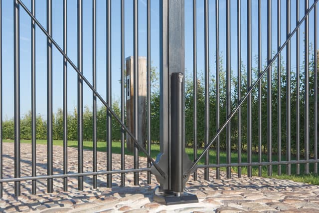 ELECTRADROP-E-9005 Verrou de sol électrique motorisé RAL 9005 LOCINOX