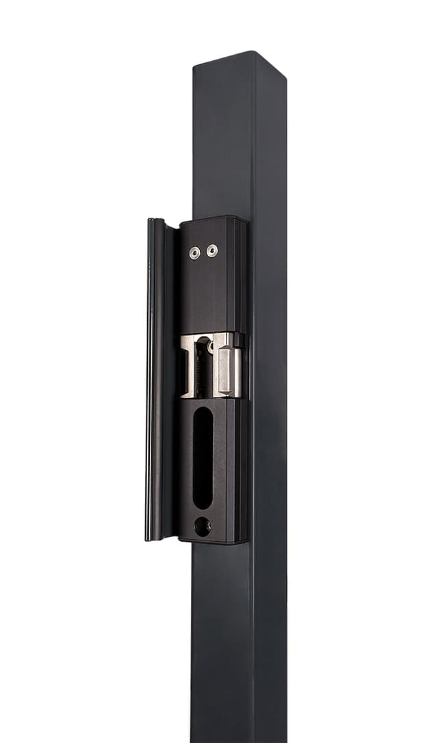 MODULEC-SA-E-9005 Gâche électrique à émission en applique RAL 9005 LOCINOX