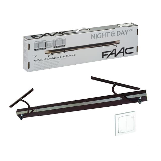 KIT NIGHT & DAY P&P FILAIRE MARRON POUR VOLETS BATTANTS FAAC
