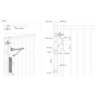 Organes de sécurité - VERTICLOSE-2-ZILV Ferme-portail hydraulique jusqu'à 150 kg LOCINOX