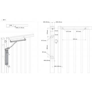 Organes de sécurité - VERTICLOSE-2-9005 Ferme-portail hydraulique jjusqu'à 150 kg LOCINOX