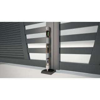 Organes de sécurité - ELECTRADROP-E-9005 Verrou de sol électrique motorisé RAL 9005 LOCINOX