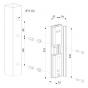 Organes de sécurité - MODULEC-SA-E-9005 Gâche électrique à émission en applique RAL 9005 LOCINOX