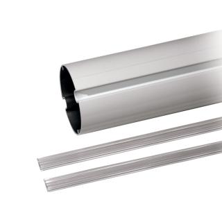 Barrières automatiques - Lisse à section tubulaire en aluminium peint blanc Ø 100 mm L = 5350 mm CAME (Avec profilé couvre-joint)