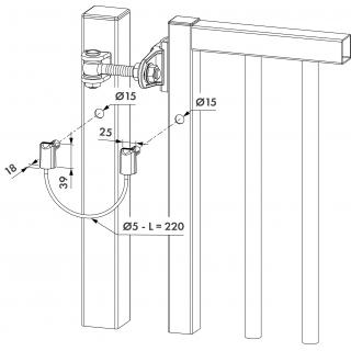 Autres accessoires - B-SAFE Câble anti-chute en pour portails jusqu'à 500 kg LOCINOX