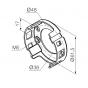 Accessoires de volet roulant - Support compact avec 2 trous M5 et 2 trous fraisés NICE