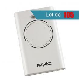 Télécommande FAAC - Télécommande FAAC XT2 868 SLH BLANC Pack de 105