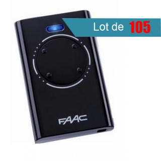 Télécommande FAAC - Télécommande FAAC XT4 868 SLH NOIR Pack de 105
