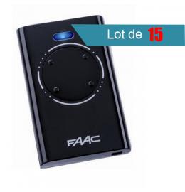 Télécommande FAAC - Télécommande FAAC XT4 868 SLH NOIR Pack de 15