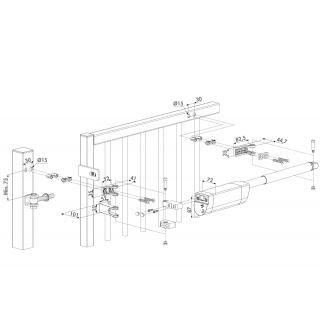 Organes de sécurité - SAMSON-2 Ferme-portail hydraulique pour grands portails LOCINOX